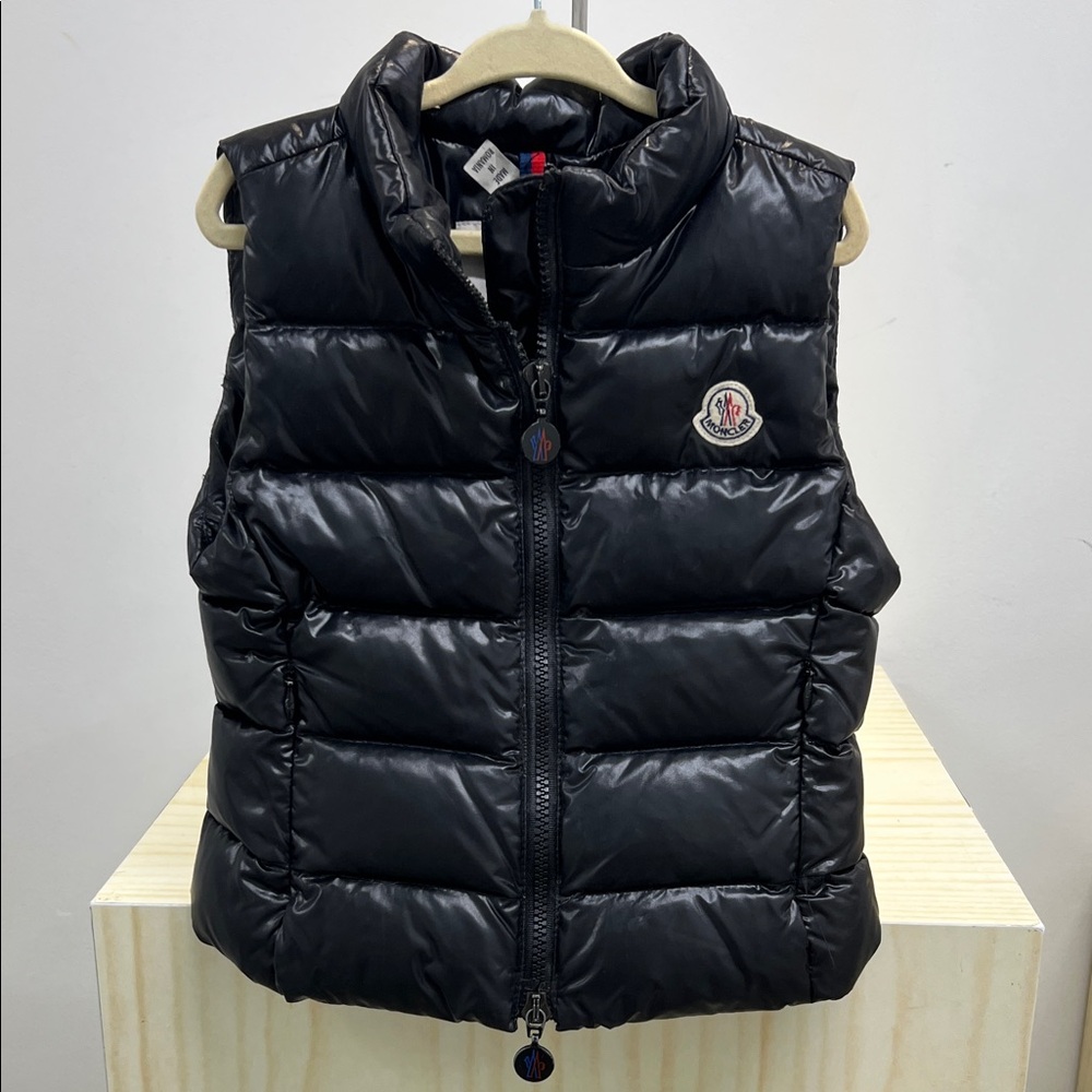 Moncler Shiny Black Puffer Vest